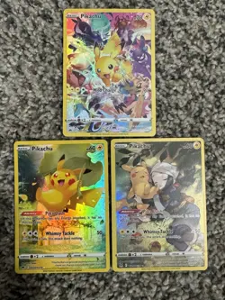 Pokemon TCG Pikachu 3 Card Sword & Shield Era Lot MINTY - Image 1