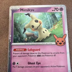 Pokemon Card Mimikyu Trick Or Trade Cosmo Holo Rare 037/091 NM - Image 2