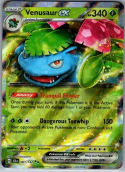 Venusaur ex 001/142 SV07: Stellar Crown - Pokemon Card - NM - Image 1
