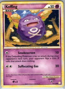 Koffing 70/123 Non Holo HeartGold SoulSilver - Pokemon Card - NM - Image 1