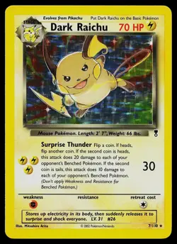 Pokemon Card - Dark Raichu Legendary Collection 7/110 Holo Rare - Image 1