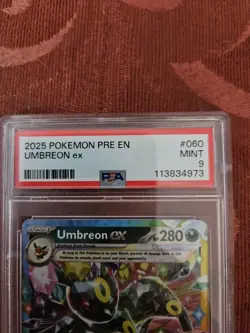 2025 Pokemon Prismatic Evolutions Umbreon ex #060/131 PSA 9 Mint Holo Eeveelutio - Image 3