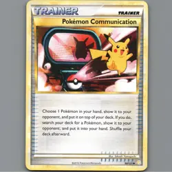 Pokemon TCG - Pokemon Communication 98/123 HeartGold & SoulSilver Uncommon LP - Image 1