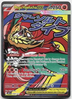Mega Hawlucha ex 268/217 Mega Attack Rare Ascended Heroes Pokemon Near Mint - Image 1
