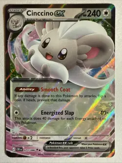 Pokemon TCG Cinccino ex 073/086 Chaos Rising Ultra Rare Full Art MINT - Image 1