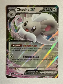 Pokemon TCG Cinccino ex 073/086 Chaos Rising Ultra Rare Full Art MINT - Image 2