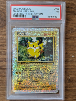 2002 Pokemon Legendary Collection PSA 1 PIKACHU Reverse Foil Holo #86 FRESH SLAB - Image 1