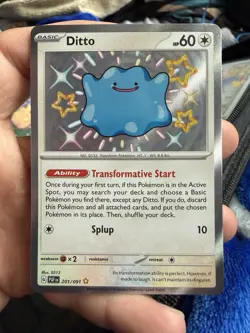 Pokemon Ditto 201/091 Baby Shiny Paldean Fates Scarlet & Violet Mint - Image 1