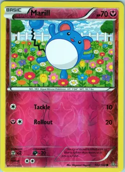 Marill 102/160 Common - Pokemon TCG XY-Primal Clash - Reverse Holo (NM) - Image 1