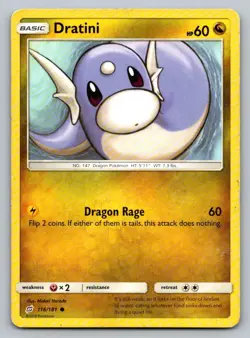 Dratini 116/181 Common Team Up Pokemon Damaged - Image 1