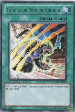 Yugioh Gladiator Proving Ground LCGX-EN257 Rare 1st Edition NM - Image 1