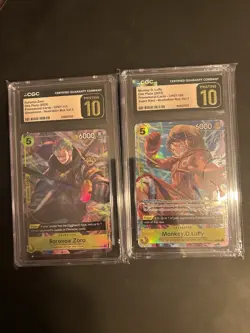 One Piece Luffy Zoro SET Illustration Box Promo OP07 VOL.3 CGC 10 Pristine Mint - Image 1
