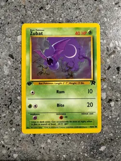Pokemon TCG Cards 1st Edition Zubat 70/82 Team Rocket LP - Image 1