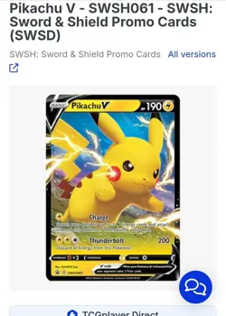 Pikachu V SWSH061 SWSH: Sword & Shield Promo Cards Holo - Image 1