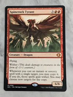 Spinerock Tyrant | MTG ECL | Red Dragon Flying Wither Commander EDH Mythic | NM - Image 1