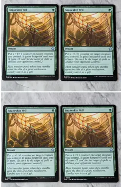 Snakeskin Veil (PLAYSET X4) MTG FDN | Instant Counter Hexproof Protection | NM - Image 1