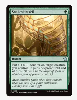 Snakeskin Veil (PLAYSET X4) MTG FDN | Instant Counter Hexproof Protection | NM - Image 2