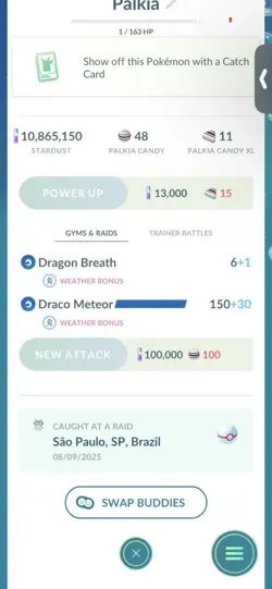 Pokemon Go Shiny Legendary Palkia ( High CP ) - Image 2
