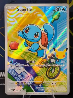 First Partner Illustration Squirtle Promo Full Art Holo 037 Pokemon TCG - Image 3