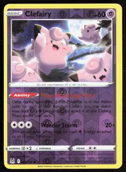Clefairy 062/196 Reverse Holo Common 2022 Lost Origin Pokemon Near Mint - Image 1