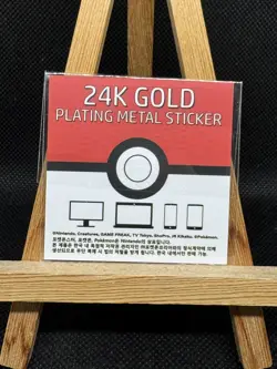 EEVEE 24k Gold Plated Metal Pokemon Sticker - Korean Striking Popping Candy - NM - Image 2