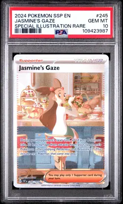 2024 POKEMON SSP EN-SURGING SPARKS #245 JASMINE'S GAZE PSA 10 - Image 1