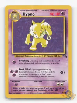 Pokemon TCG - Hypno 23/62 Moderately Played Rare Fossil - Image 1