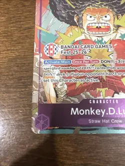 Monkey.D.Luffy (BANDAI Card Games Fest 25-26) OP07-073 One Piece Promotion Cards - Image 5