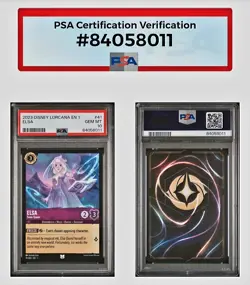 2023 ELSA - Snow Queen - Non Foil Disney Lorcana TFC EN 1 #41 PSA 10 Gem Mint - Image 4