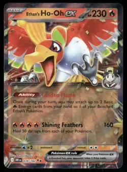 Pokemon Cards Ethan's Ho-Oh ex 039/182 Destined Rivals Double Rare NM *1 - Image 1