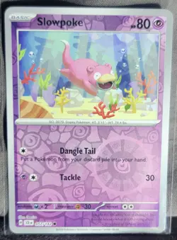 Pokemon TCG Card Slowpoke 057/142 S&V Stellar Crown Common Reverse Holo NM - Image 1