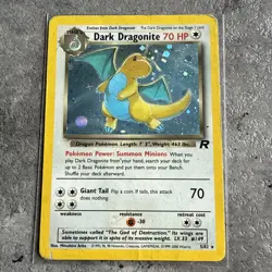 Dark Dragonite 5/82 Team Rocket Pokemon Card – Rare WOTC Vintage - Image 1