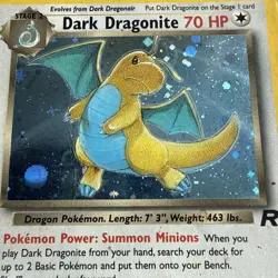 Dark Dragonite 5/82 Team Rocket Pokemon Card – Rare WOTC Vintage - Image 2