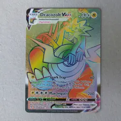 Dracozolt VMAX Evolving Skies Card 210/203 Rainbow Rare Collectible Pokemon TCG - Image 1