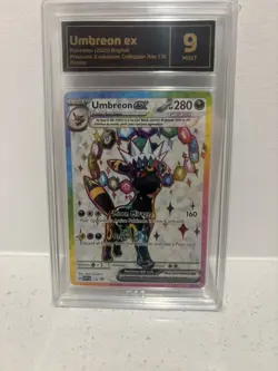 Umbreon ex 176 SVP Black Star Promo TAG 9 MINT English Pokemon Card - Image 1