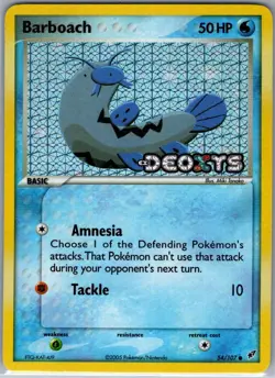 Barboach 54/107 Reverse Holo Deoxys - Pokemon Card - NM - Image 1