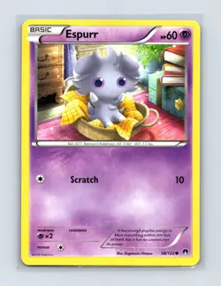 Espurr 58/122 Common BREAKpoint Pokemon Lightly Played - Image 1