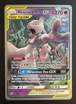 Mewtwo and Mew GX Tag Team Pokemon World Championships 2019 NM - Image 1