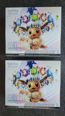 Pokemon TCG 2x Prismatic Evolutions ETB Elite Trainer Box New Factory Sealed S&V - Image 1