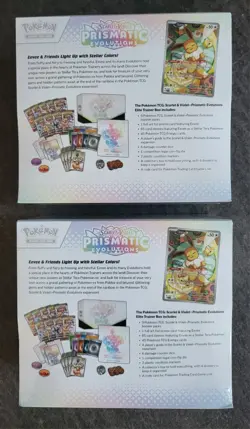 Pokemon TCG 2x Prismatic Evolutions ETB Elite Trainer Box New Factory Sealed S&V - Image 2