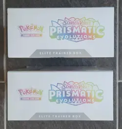 Pokemon TCG 2x Prismatic Evolutions ETB Elite Trainer Box New Factory Sealed S&V - Image 3