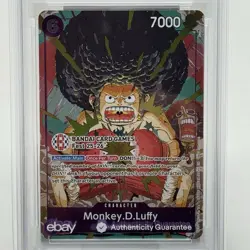 2025 ONE PIECE PROMOS BANDAI CARD GAMES FEST #073 MONKEY D. LUFFY PSA 10 - Image 3