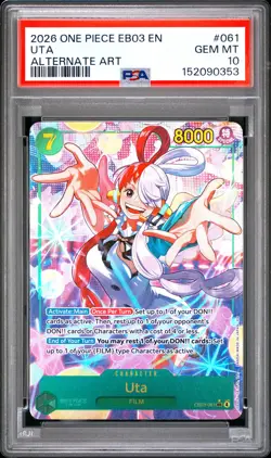 2026 One Piece Eb03-061 Extra Heroines Edition Uta Alternate Art PSA 10 #061 - Image 1