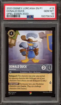 Disney Lorcana Donald Duck '23 Spiel Essen Promo 13/P1 PSA 10 - Image 1