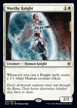 Worthy Knight - ELD MTG - Light Play - Image 1