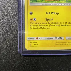 Pikachu 14/30 NonHolo -Sun & Moon Trainer Kit Pokemon Card -LP Condition 1F - Image 2