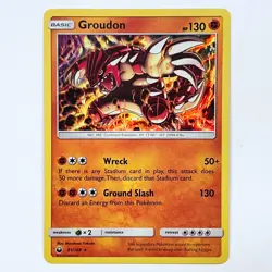 Pokemon TCG - Groudon 81/168 SM Celestial Storm Holo Rare Card NM - Image 1