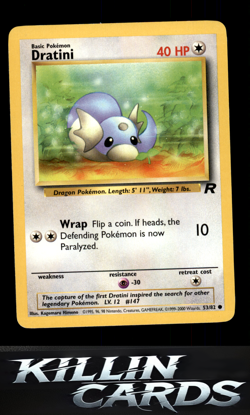 Dratini 53/82 Pokemon Common Team Rocket Card LP - Image 1