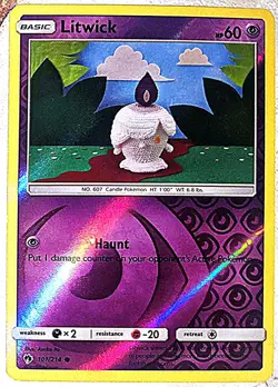 Reverse Holo Lost Thunder Litwick ◓ 101/214 Common ◓ Pokemon Card Near Mint - Image 1