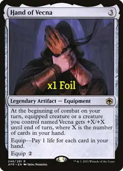 MTG Foil Adventures in the Forgotten Realms AFR Hand of Vecna MINT - Image 1